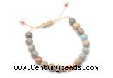 CGB9475 8mm, 10mm serpentine jasper & rondelle hematite adjustable bracelets