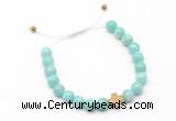 CGB9521 8mm, 10mm amazonite & cross hematite adjustable bracelets