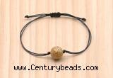 CGB9927 Fashion 12mm picture jasper adjustable bracelet jewelry