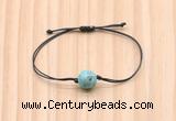 CGB9930 Fashion 12mm blue sea sediment jasper adjustable bracelet jewelry