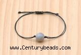 CGB9954 Fashion 12mm grey banded agate adjustable bracelet jewelry