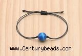 CGB9958 Fashion 12mm blue banded agate adjustable bracelet jewelry