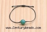 CGB9959 Fashion 12mm green banded agate adjustable bracelet jewelry