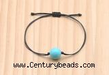 CGB9976 Fashion 12mm blue howlite adjustable bracelet jewelry