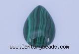 CGC30 2pcs 13*18mm flat teardrop natural malachite gemstone cabochons