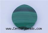 CGC44 24mm faceted coin natural malachite gemstone cabochons