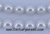 CGL02 10PCS 16 inches 6mm round dyed glass pearl beads wholesale