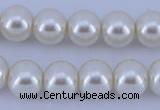 CGL14 10PCS 16 inches 8mm round dyed glass pearl beads wholesale