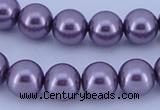 CGL142 10PCS 16 inches 4mm round dyed glass pearl beads wholesale