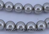 CGL173 10PCS 16 inches 6mm round dyed glass pearl beads wholesale