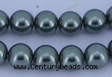 CGL216 5PCS 16 inches 12mm round dyed glass pearl beads wholesale