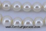 CGL26 5PCS 16 inches 12mm round dyed glass pearl beads wholesale