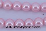 CGL307 5PCS 16 inches 14mm round dyed glass pearl beads wholesale