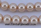 CGL46 5PCS 16 inches 12mm round dyed glass pearl beads wholesale