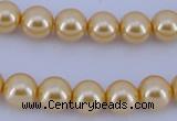 CGL53 10PCS 16 inches 6mm round dyed glass pearl beads wholesale