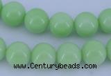 CGL819 10PCS 16 inches 6mm round heated glass pearl beads wholesale