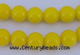 CGL863 5PCS 16 inches 10mm round heated glass pearl beads wholesale