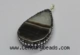 CGP3045 30*45mm - 35*60mm flat teardrop druzy agate pendants