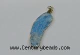 CGP3504 22*60mm - 25*65mm feather fossil coral pendants