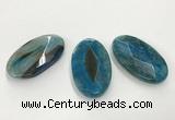 CGP3570 32*50mm faceted oval agate pendants wholesale