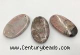 CGP3620 35*60mm oval rhodochrosite gemstone pendants