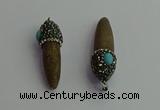 CGP409 10*45mm - 15*50mm bullet sea urchin shell pendants