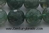 CGQ526 15.5 inches 16mm faceted round imitation green phantom quartz beads