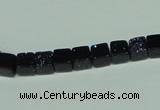 CGS117 15.5 inches 6*6mm cube blue goldstone beads wholesale