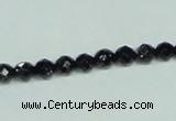 CGS138 15.5 inches 4mm faceted round blue goldstone beads wholesale