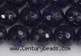 CGS482 15.5 inches 12mm faceted round blue goldstone beads