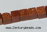 CGS73 15.5 inches 10*10mm cube goldstone beads wholesale