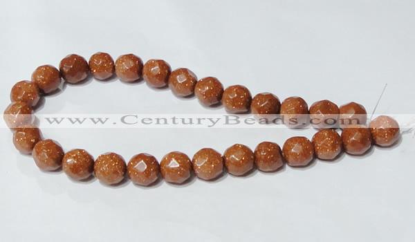 CGS91 15.5 inches 20mm faceted round goldstone beads wholesale