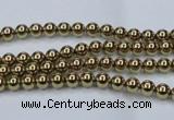 CHE430 15.5 inches 2mm round plated hematite beads wholesale