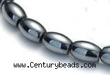 CHE52 15.5  inches 6*9mm rice shape hematite beads Wholesale