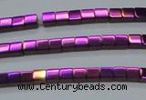 CHE604 15.5 inches 3*3mm cube plated hematite beads wholesale