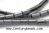 CHE62 15.5 inches 4*13mm column shape hematite beads Wholesale