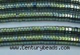 CHE645 15.5 inches 1*2mm tyre plated hematite beads wholesale