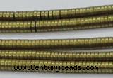 CHE681 15.5 inches 1*4mm tyre matte plated hematite beads