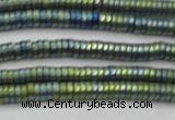 CHE683 15.5 inches 1*4mm tyre matte plated hematite beads