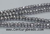 CHE731 15.5 inches 2*3mm faceted rondelle plated hematite beads