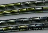 CHE769 15.5 inches 3*5mm tube plated hematite beads wholesale