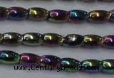 CHE804 15.5 inches 4*6mm rice plated hematite beads wholesale