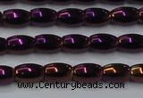 CHE805 15.5 inches 4*6mm rice plated hematite beads wholesale