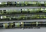 CHE828 15.5 inches 1*2mm hexagon plated hematite beads wholesale