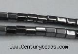 CHE895 15.5 inches 3*3mm faceted tube hematite beads wholesale