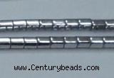 CHE896 15.5 inches 3*3mm faceted tube plated hematite beads wholesale