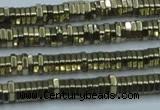 CHE914 15.5 inches 1*3mm hexagon plated hematite beads wholesale