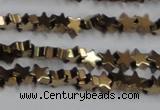 CHE948 15.5 inches 6mm star plated hematite beads wholesale