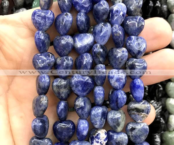 CHG168 15 inches 12mm heart sodalite gemstone beads wholesale
