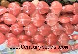 CHG202 15 inches 20mm heart cherry quartz beads wholesale